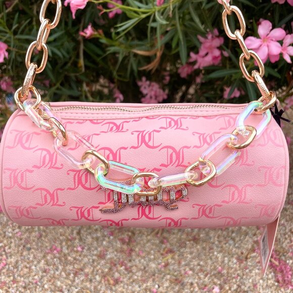 NEW Juicy Couture‎ Bling Bling Roll Bag in Pink Multi - Picture 1 of 8